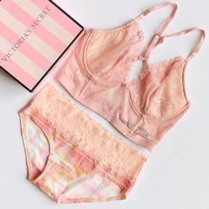 32D SMALL Victoria’s Secret pink bra set